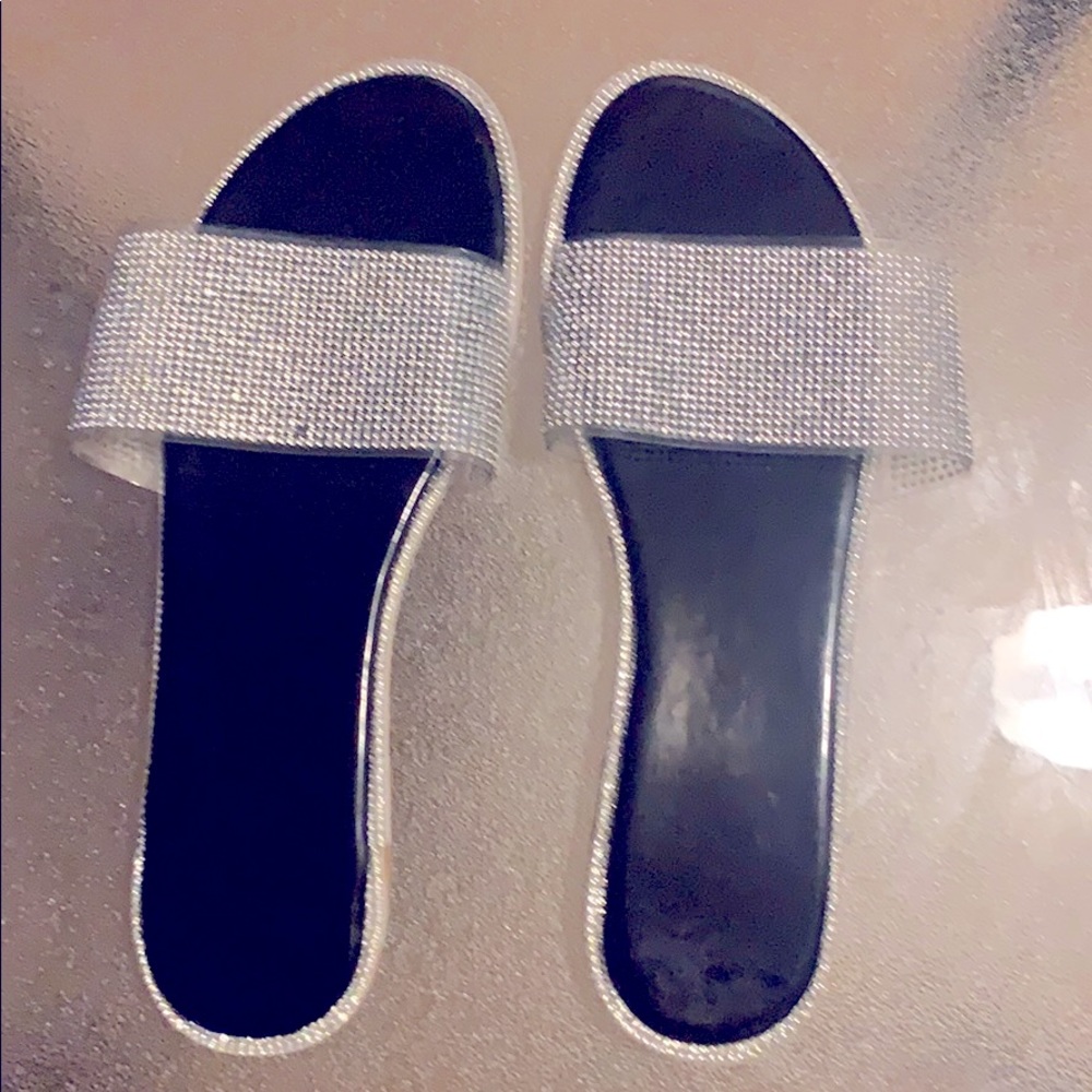 Studded jewel slip-on Sandals